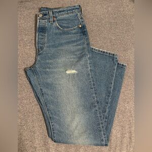 Levi's 501 High Waist Distressed Straight Leg Jeans, W29 L30, NWOT